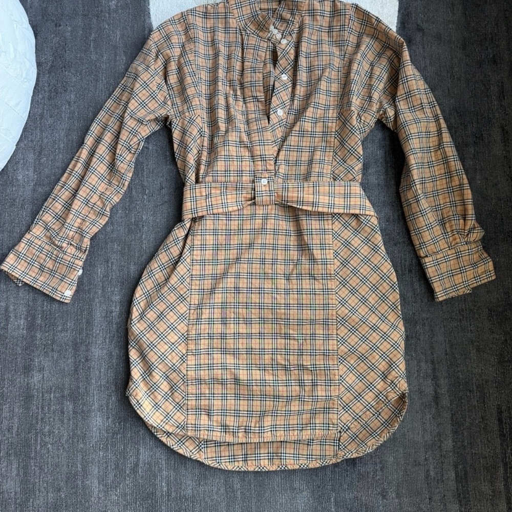 Burberry Plaid Button-Up Dress size 36